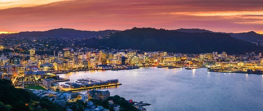 Wellington city and harbour from Mount Victoria - New Zealand