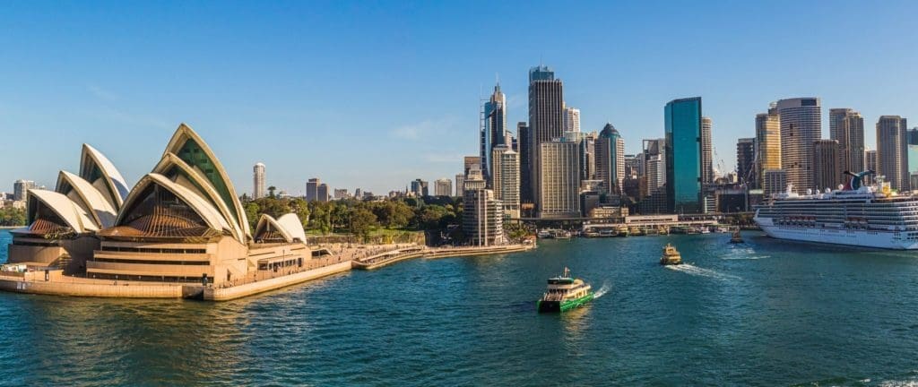 Breathtaking panoramic view of the Sydney cityscape.