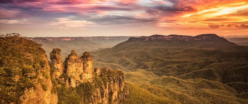 The iconic Three Sisters in the Blue Mountains.