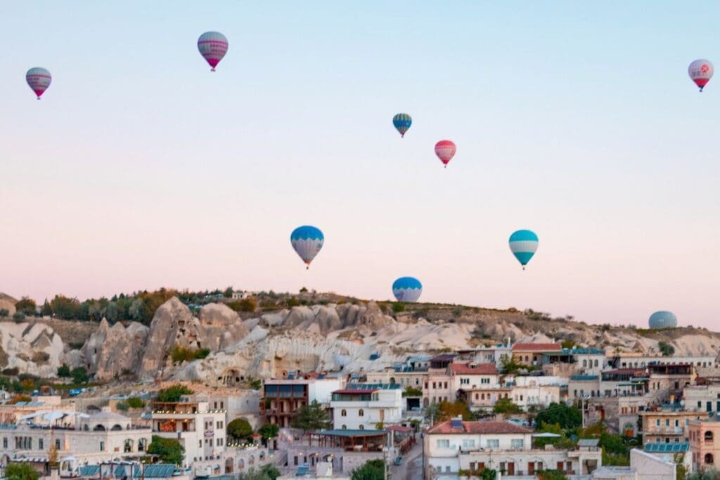 Hot Air Balloons above Cappadocia.