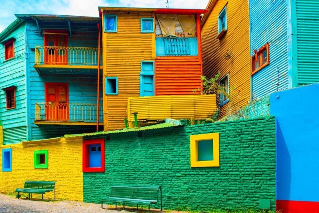 La Boca, view of the colorful building in Buenos Aires.