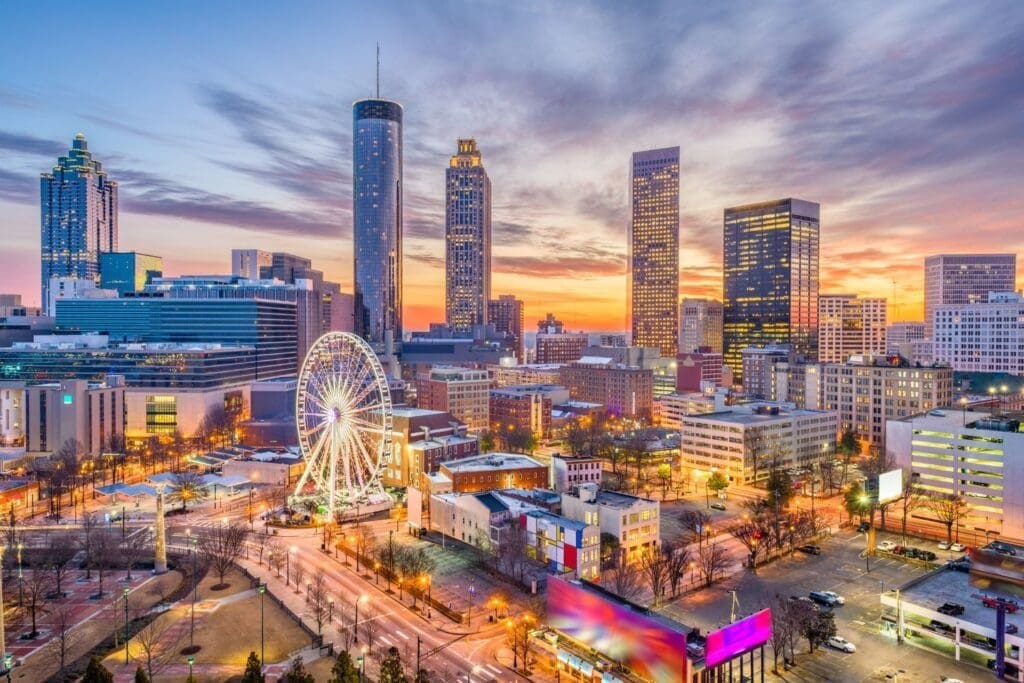 Skyline of Atlanta city