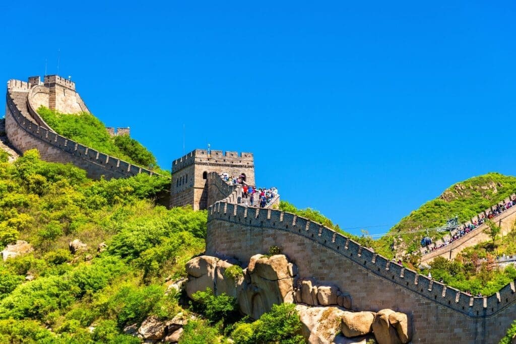 Tourists on The Great Wall of China