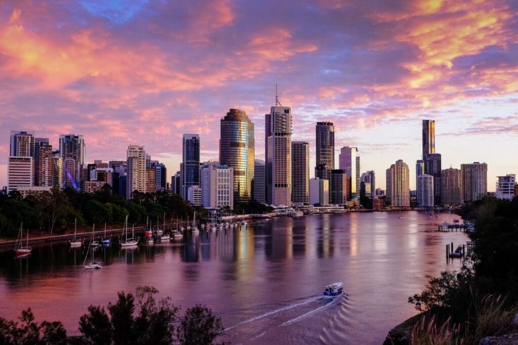 View of Brisbane city and Brisbane River