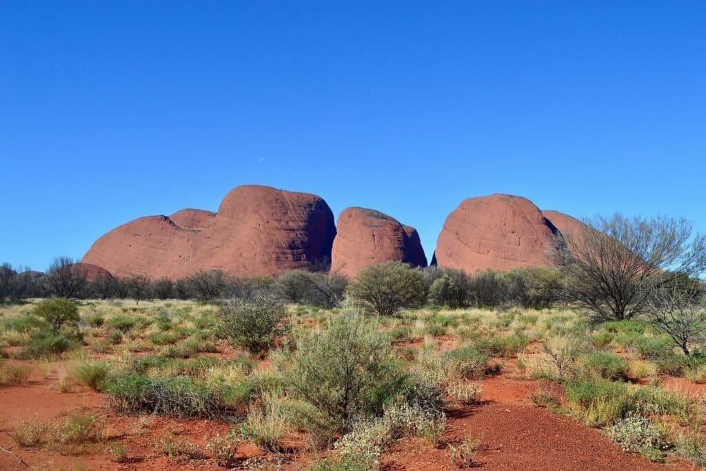 A view of the Olgas (Kata Tjuta) in the Red Center of Australia Outback