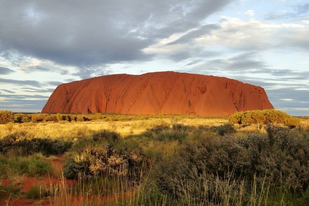 Uluru or Ayers Rock in Central Australia, Outback